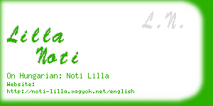 lilla noti business card